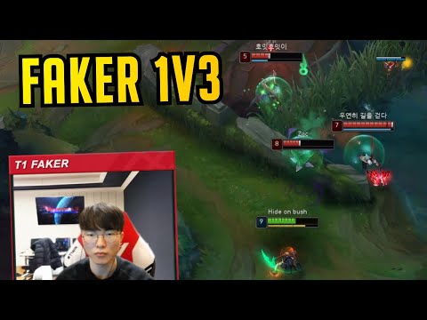 T1 Faker Akali Outplays a 1v3 - Best of LoL Stream Highlights (Translated)