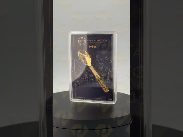 ملعقة ذهب بي تي سي عيار 24 بوزن 10 غرام