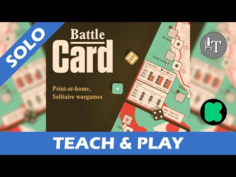 Tutorial & Solo Playthrough PREVIEW of Battle Card - Solo Board Game