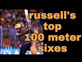 Andre Russell S Top Sixes Andre Russell S 100 Meters Sixes