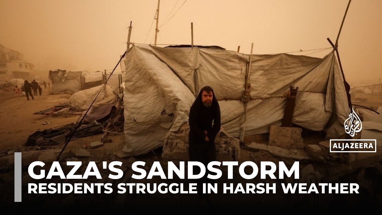 Sandstorm worsens hardship for Gaza's displaced residents amid damaged infrastructure