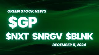 Green Stock News for December 11, 2024: GreenPower Motor, Nextracker, Energy Vault, Blink Charging
