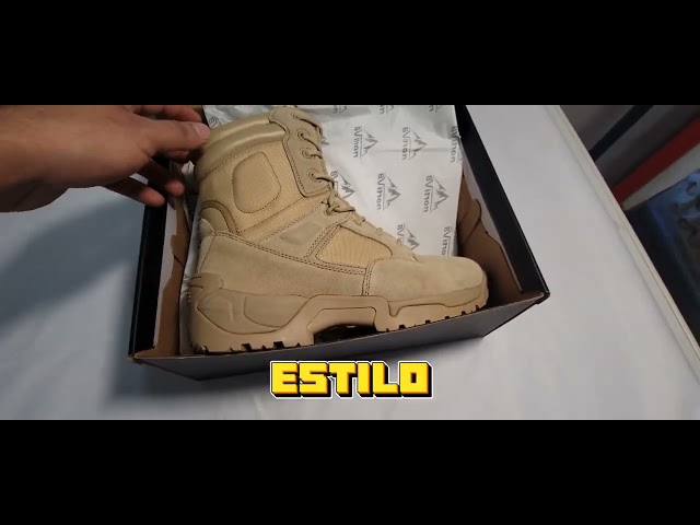 Vídeo relacionado con Generisch Botines Militares De Cuero Con Puntera De Acero, Botas Altas De Cuero Para Hombre, Botas De Senderismo Al Aire Libre, Botas Tácticas Con Cremallera, Botas De Moto De Moda, Botas De Trabajo