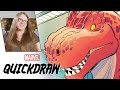 Tamra Bonvillain colors Devil Dinosaur | Marvel Quickdraw