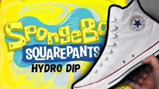 &quot;Spongebob&quot; HYDRO DIPPED Converse Chuck Taylors!