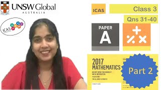 UNSW ICAS Maths 2017 paper- Grade 3 - Part 2 - Challenging Maths Questions | IMO Class 3 Prep
