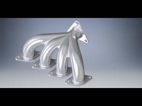 Inventor 2019 Tutorial 6 | Exhaust Manifold