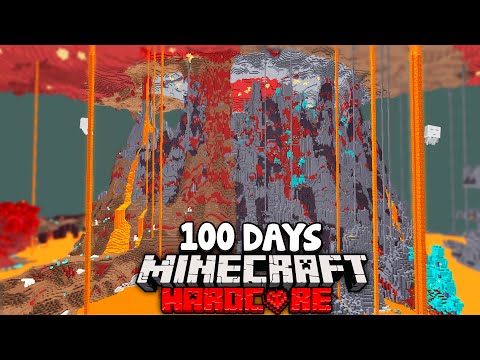 I Survived 100 Days In An AMPLIFIED NETHER In Hardcore Minecraft... Here's What Happened
