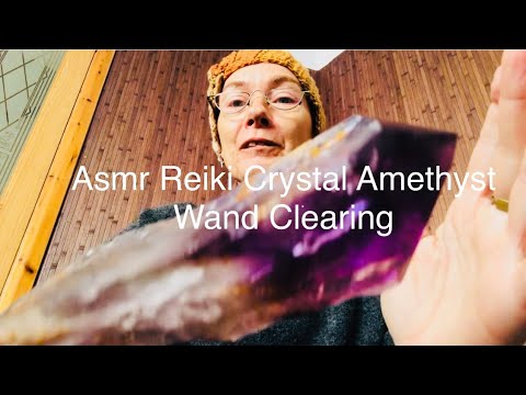 Asmr Reiki Amethyst Crystal Wand Clearing