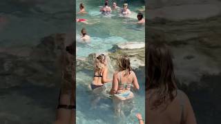 ☀️The Wonder Of Pamukkale Turkey White -Nice Day?️ #cleopatra #pool #pamukkale