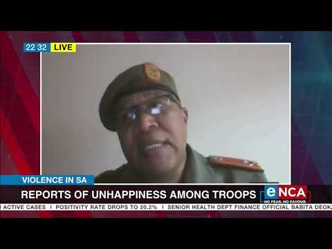 Violence in SA Reports of unhappiness among troops