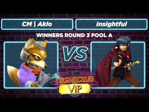 The Nightclub VIP:  CM | Aklo (Fox) vs Insightful (Marth) - WR3 SSBM Pool A