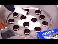 Turning Oreo Ice Cream Sandwiches Into Crazy Satisfying Ice Cream Rolls ASMR