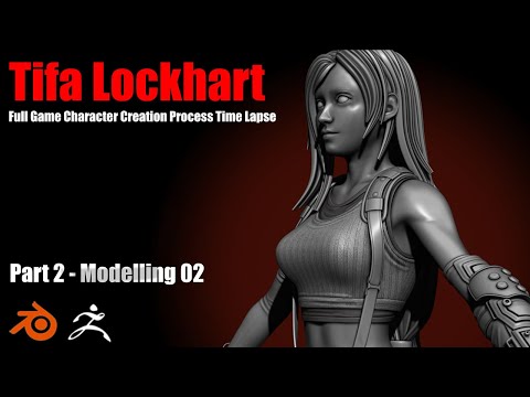 Tifa Lockhart pt2 - Full Game Character Creation Process Time Lapse