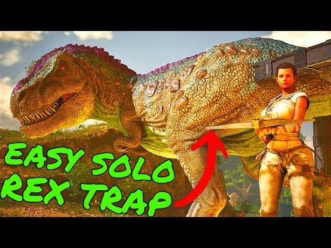 How To Make A REX TRAP in Ark Survival Ascended!!! Easy Solo Rex Tame Strat!!!
