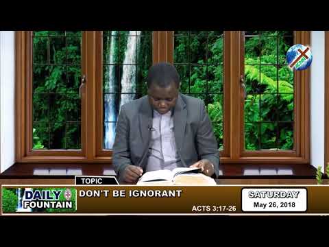 DAILY FOUNTAIN OF MAY 26, 2018 - REV'D CANON SMART S. SIMON