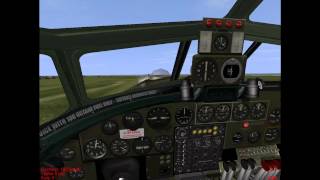 B-24 Takeoff from cockpit (NEW ENGINE SOUND!)