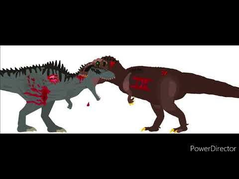 (dc2 art) t rex vs giganotosaurus
