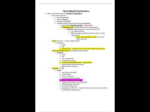 Mark Klimek; Prioritization, Delegation, Guessing Strategies