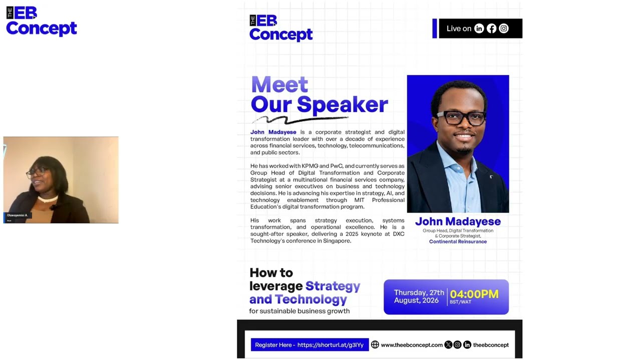 TheEBConcept Live Session: How to Leverage Strategy and Technology for Sustainable Business Growth