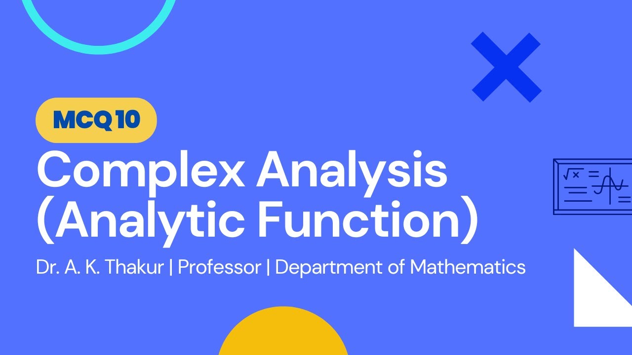 MCQ 10 | Complex Analysis (Analytic Function) | Language -  English