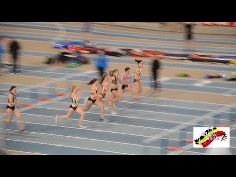 Belgian athletics U20 indoor championships 60m hurdles women FInale