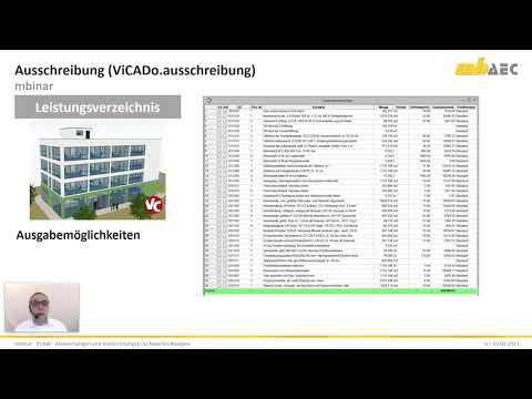mbinar - B|AW - ViCADo.arc/.ing Auswertungen und Vorbereitungen zu Ausschreibungen