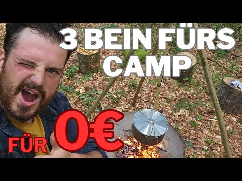 3 Leg for cooking at the campfire / free in 15min