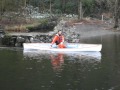 Greg paddling a Little Egret