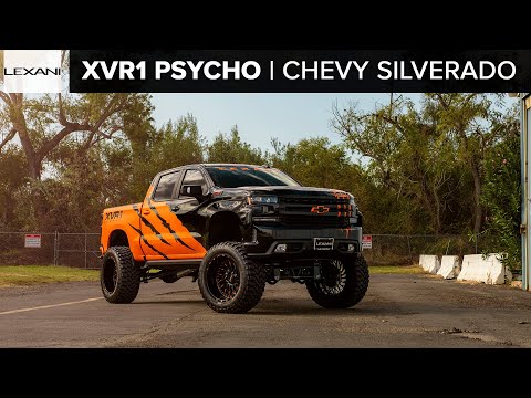 Custom Wrapped Silverado on New 2024 XVR1 "Psycho" by Lexani