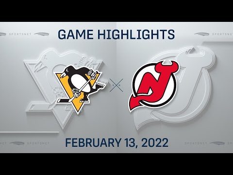 NHL Highlights | Penguins vs. Devils - Feb 13, 2022