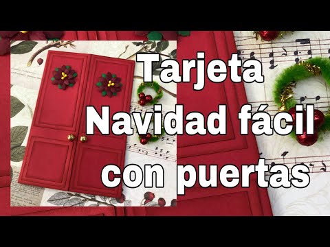 Tarjeta Puerta Navideña - Christmas Card with doors