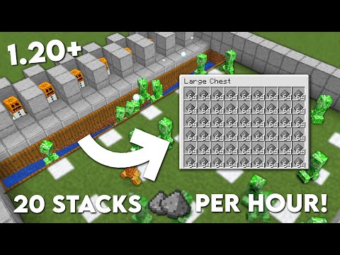 Minecraft Easy CREEPER Farm 1.20+ Tutorial - 20 stacks Gunpowder Per Hour