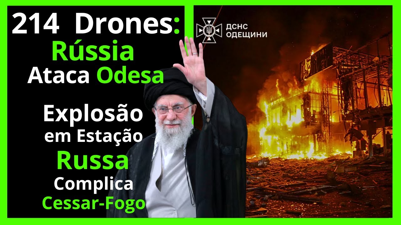 Ataque Massivo Russo a Odesa durante visita de líder europeu - Explosão em Kursk Ameaça Cessar-fogo!