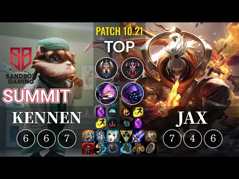 SB Summit Kennen vs Jax Top - KR Patch 10.21
