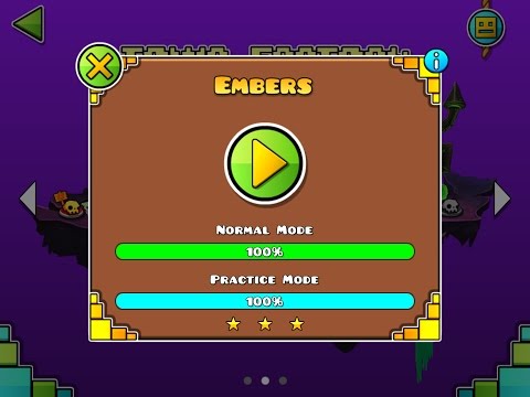 Geometry Dash World Walkthrough - Level 8 (Embers)