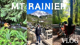 【VLOG】Camping & Hiking in Mt Rainier National Park/絶景マウントレーニア/アメリカでキャンプ/国際夫婦の会話
