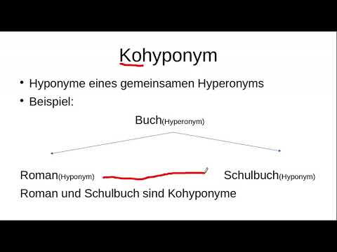 Lexikologie vierte Sitzung Taxonomie