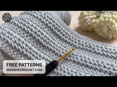 SUPER EASY & UNUSUAL Crochet Pattern for Beginners! 🩶 Crochet Stitch for Baby Blanket, Bag & Scarf