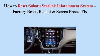 2011-2019 Impreza & Crosstrek Radio Problems: A Guide to Failures