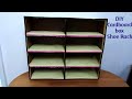 DIY Shoe Rack Idea I Best Out Of Waste Organization Idea I Cardboard Box Reuse Idea I Our Sweet Mom