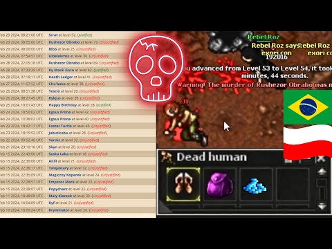 Tibia Red Skull Rampage & Epic Loot!