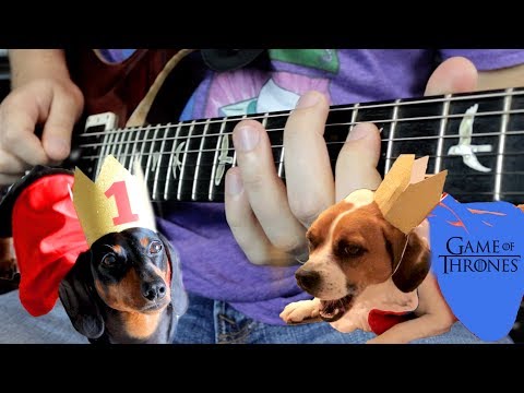 Game of Thrones on Guitar with Dogs