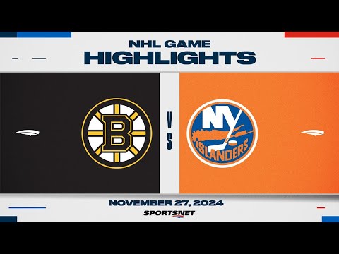 NHL Highlights | Bruins vs. Islanders - November 27, 2024