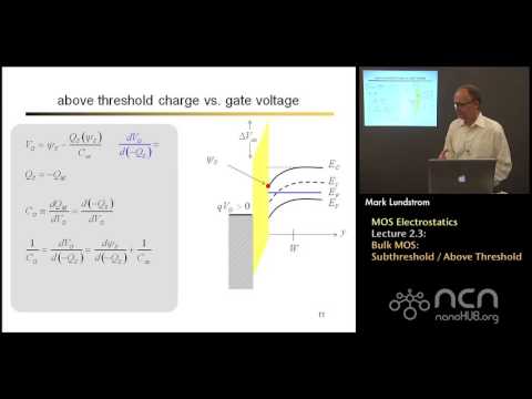 nanoHUB-U Nanoscale Transistors L2.3: MOS Electrostatics - Bulk MOS: subthreshold/above threshold