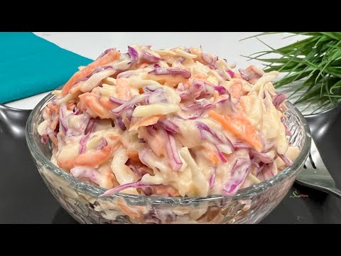 Make The Best Coleslaw Recipe From Scratch In Under 5 Minutes +Coleslaw Dressing Recipe Easy & Tasty