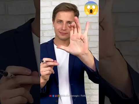Este é o segredo 😱 Truque de mágica: Sinal de cruz na mão ✋ #shorts #magic #youtubeshorts #trending