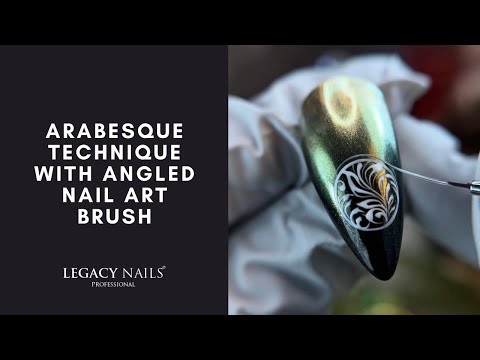 Discover the Arabesque Technique with Angular Nail Art Brush │ LEGACY NAILS