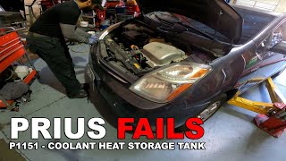 P1151 COOLANT HEAT STORAGE TANK REPLACEMENT ON A 2ND GENERATION PRIUS : 2004 - 2009 TOYOTA PRIUS