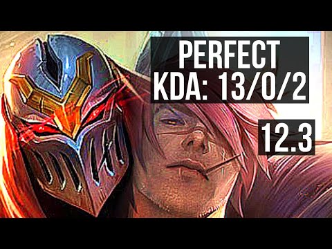 ZED vs SETT (TOP) | 13/0/2, Legendary, 900+ games, 1.1M mastery | NA Grandmaster | 12.3